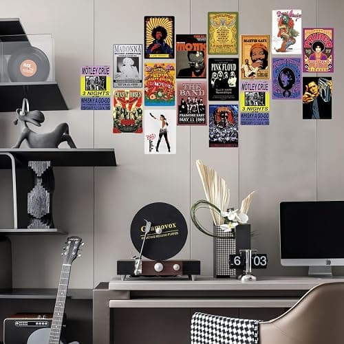 YUZHEDM Musik Poster 50 Blätter 4,6 X 6,5 cm, Retro Poster mit Selbstklebender Rückseite,Vintage Aesthetic Geeignet Für Schlafsäle, Wohnzimmer, Arbeitszimmer, Flure thumbnail 5