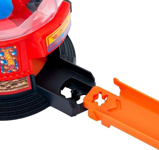 Hot Wheels Toy Car Track Set, Gumball Machine Playset with 1:64 Scale Die-Cast Donut-Shaped Vehicle & Speed Snap Track, Downtown City Candy Shop thumbnail 5