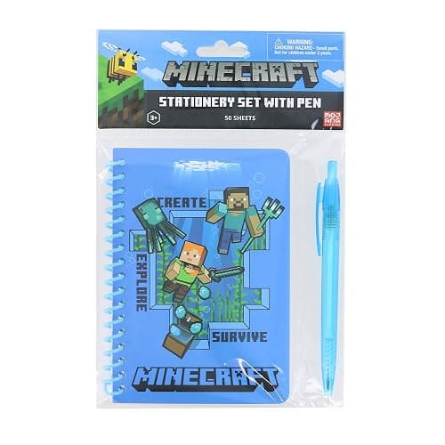 Minecraft Spiral Notebook with Pen | 50 Sheets - Image 1
