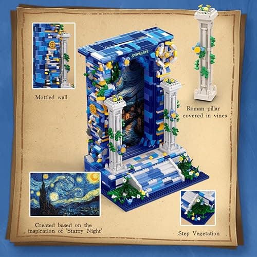 GOTIMON Micro Mini Starry Sky Gate Building Block Toys, Gifts for Children and Adults (1745 PCS) thumbnail 5