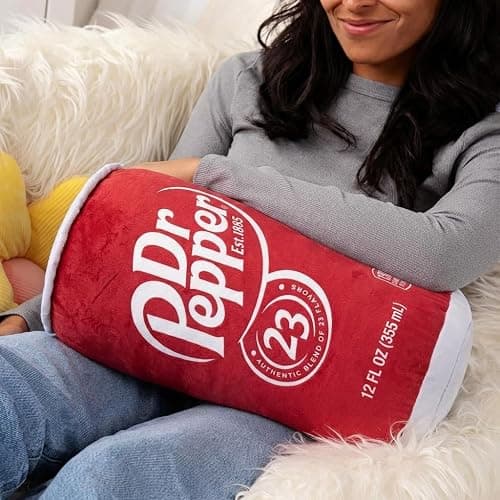 Torendi Dr Pepper Pillow – Soda Can Plush Pillow, Funny Gag Gift for Men & Women, Soft Decorative Cushion for Bedroom, Living Room & Couch thumbnail 3