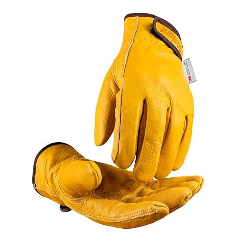 toolant Winter Leather Work Gloves, Warm 3M Thinsulate Lining for Cold Weather Work, Thermal Insulated Gloves - Image 1