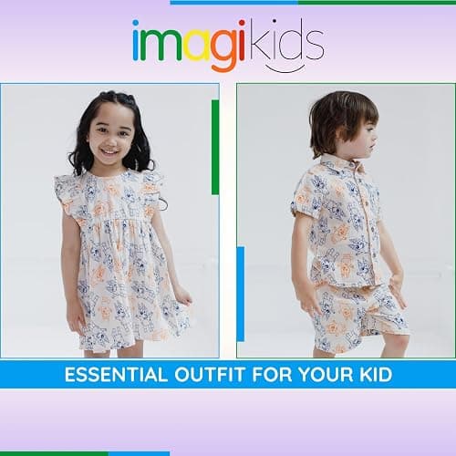 Bluey Cotton Gauze Matching Family Outfits Dress & Button Down Shirt & Shorts Infant to Little Kid Sizes (12 Months - 7-8) thumbnail 3
