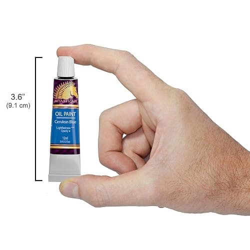 MyArtscape Oil Paint Set - 12 x 12ml Tubes - Lightfast - Heavy Body - Oil-based Vibrant Colors - High Pigment Load - Non-fading - Artist Quality Painting Supplies - Professional Craft Paints thumbnail 3