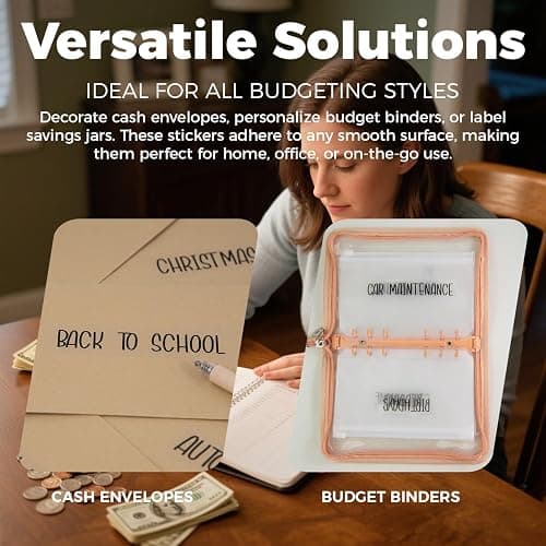 Mageeki 142 Pcs Budget Stickers for Cash Envelopes, Budget Binder Labels Vinyl Stickers for A6 Binder, Finance Planners & Money Organizer, Budgeting & Cash Tracking thumbnail 5