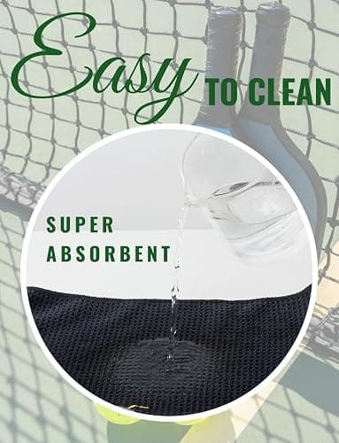 CybGene Embroidered Pickleball Towel, Funny Gift for Pickleball Lovers, 16"x 24" Microfiber Towel, Initial M thumbnail 5