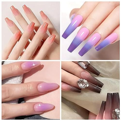 100Pcs Soft Nail Sponges for Ombre Mini Nail Art Sponges With Grabbing Pen Aura Nail Gradient Brush for Gel Nail Polish Sponge thumbnail 5