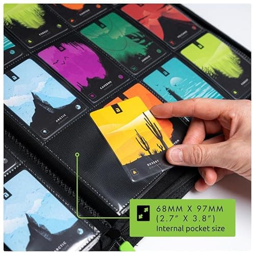 Vault X 12 XL Pocket Trading Card Zip Binder, 624 Cards, Premium Exo-Tec Album Material, 26 Side-Loading Pages, Folder for Collectible Card Games, Sports, TCG (Green) thumbnail 4