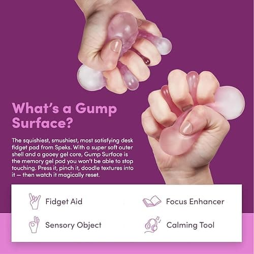 Gump Surface Gel-Filled Stress Ball | Ultra-Squishy Fidget Toy for Stress Relief & Focus | Anxiety Ball for Adults & Teens | Sensory Squeeze Toy | Warm Mix 2 Pack thumbnail 3