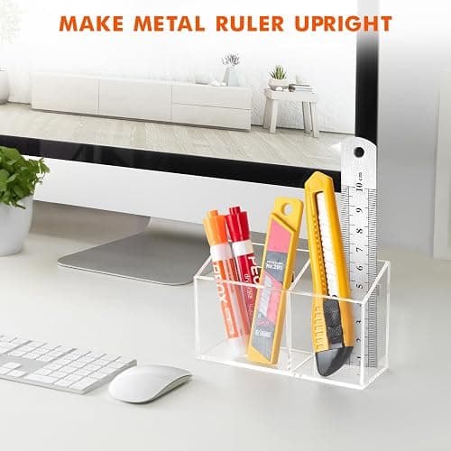 BEYGORM Magnetic Dry Erase Marker Holder for Whiteboard,Non-slip Acrylic Magnet Pen Holder for Fridge Refrigerator,Locker Organizer for Work,Locker Accessories,Pencil Cup for Desk,Marker Organizer thumbnail 7