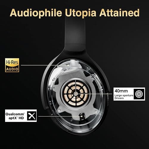 Bluetooth Headphones, Premium Active Noise Cancelling Wireless Headphones Over Ear, 50H Playtime, Hi-Res Audio, Deep Bass, Memory Foam Ear Cups for Travel, Home Office thumbnail 3