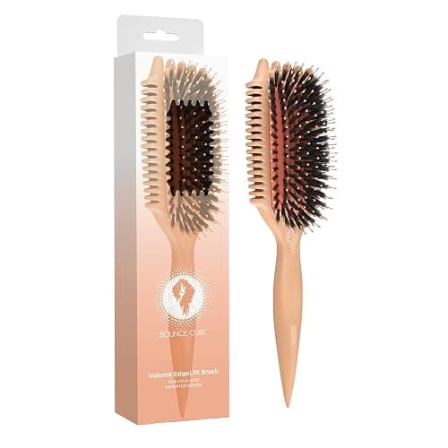 Bounce Curl Volume EdgeLift Brush, 5-in-1 Tool for Volumized, Defined Curls, Waves & Coils - Peach - Image 1