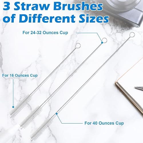 Palksky 5 in 1 Water Bottle Cleaning Brush Set, Multifunctiona Brush and Straw Cleaner for Owala/Stanley/Hydro/Yeti/Simple Modern Cup Accessories thumbnail 5