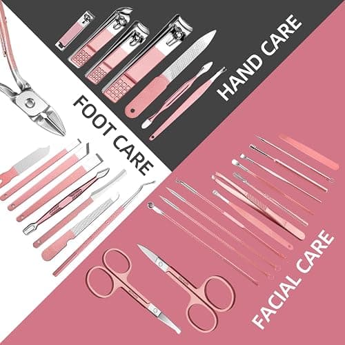 Manicure Set 30 in 1 Nail Clipper set, REDFLOW nail clippers, fingernail & toenail clippers, Manicure Tools, pedicure tools, Suitable for Travel Manicure Kit, Nail Set Kit With Everything Profe thumbnail 6