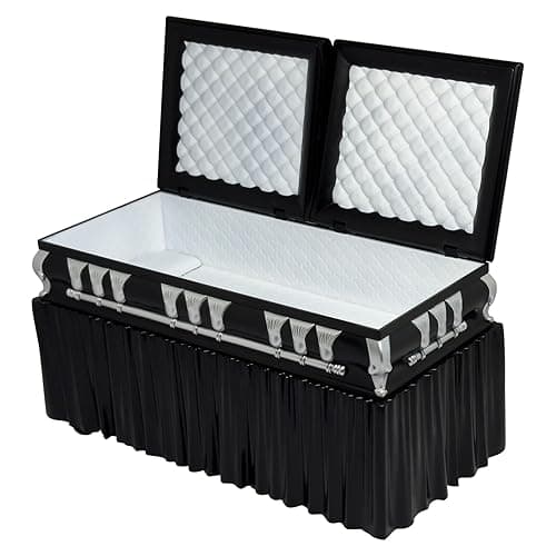 Deluxe Black Casket for Wrestling Action Figures with Removable Base thumbnail 3