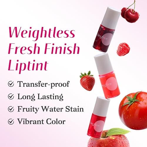 bayfree Lip Tint Stain Set, Lip Stain Long Lasting Waterproof, Lightweight, Non-sticky, Transfer-Proof, Matte Finish (fruit land) thumbnail 2