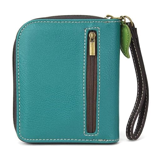 CHALA Handbags- Zip Around Wallet, Wristlet, 8 Credit Card Slots Sturdy Coin Purse for women, Dragonfly, Small thumbnail 3