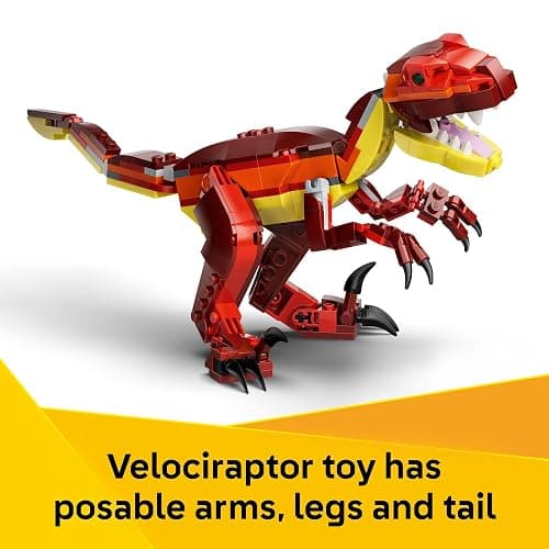 LEGO Creator 3 in 1 Fierce Dinosaur Building Toy for Boys & Girls, Ages 8+ - Gift for Birthdays - Kids Build 1 of 3 Prehistoric Animal Figures - 31379 thumbnail 4