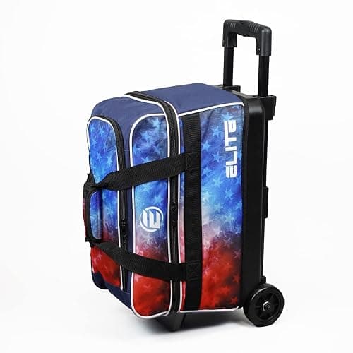 ELITE Basic Bowling Bag Double (2) Ball Roller with Rolling Wheels - Image 1