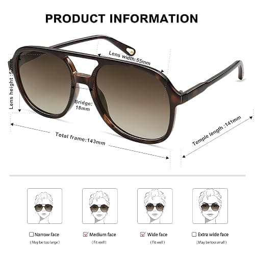 SOJOS Retro Polarized Aviator Sunglasses Womens Mens Classic 70s 80s Vintage Trendy Square Aviators SJ2174 thumbnail 6