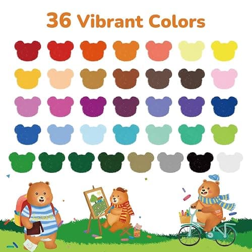 JUPITEARTH 36 Color Twist Crayons for Toddlers 1-3 and Kids 4-8, Non-Toxic Washable Crayons 2-4, Ultra-Silky Easy-Grip Art Supplies, Ideal Coloring Gift for Boys and Girls thumbnail 6