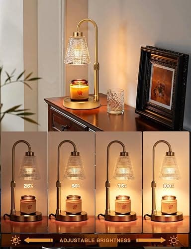 Innqoo Gold Candle Warmer Lamp with Timer, Dimmable Candle Warmer for Jar Candles, Height Adjustable Wax Melts Warmer, Birthday Gifts for Women Mom, House Warming Gifts New Home Decor thumbnail 3