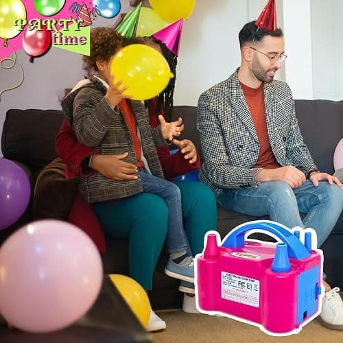 YEPVIE Electric Balloon Pump, Portable 2 Modes Balloon Blower Machine with 14 Balloon Arch Kits, Air Pump for Balloon, Balloon Inflator for Party Decoration thumbnail 4