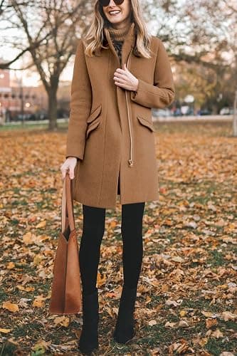 BZB Womens Long Coat Classic Open Front Zip Up Casual Winter Wool Blend Over Pea Coats Long Jackets thumbnail 4