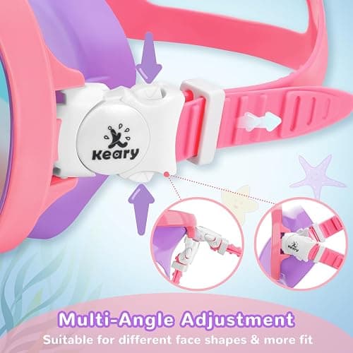 Keary Kids Swim Goggles with Nose Cover for 5-16 Swimming Mask for Toddler Boys Girls Youth Anti Fog thumbnail 7