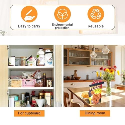Redamancy 40 PCS Pince Sachet Alimentaire, Longueur 6/11cm Clip Fermeture Sachet en Plastique, Pince Alimentaire, pour Sachets Bonbons Biscuits Snack thumbnail 6