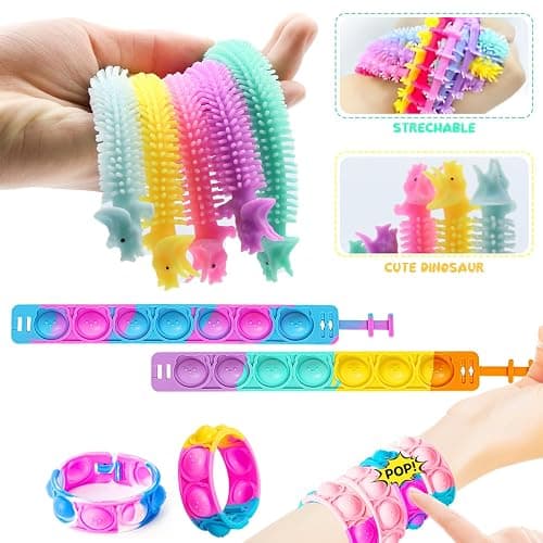 SINZUX Fidget Toys Pack, 50 Pcs Sensory Fidget Toys Set, Stress Anxiety Relief Squishy Fidget Toy for ADHD Autism Autistic Kids Adults, Party Bag Fillers Birthday Gifts for Teen Children Adult thumbnail 6