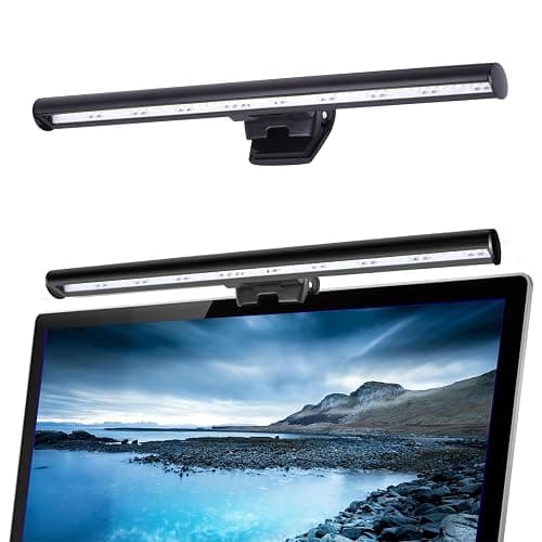 Wodgreat Laptop Monitor Lamp, LED Screen Light Bar, Adjustable Brightness & Color Temperature, Eye-Care Tablet Lamp for Keyboard, No Screen Glare, Space Saving, USB Powered, for Laptop Only - Image 1