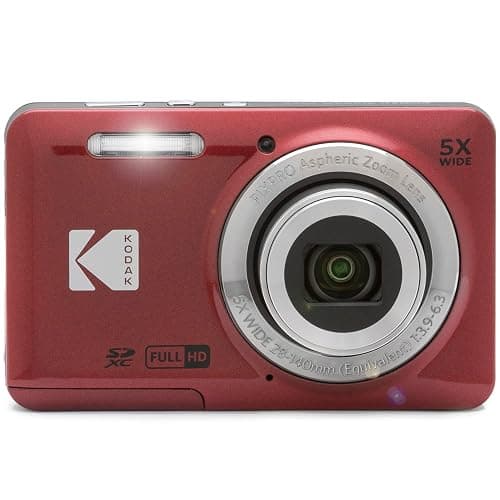 Kodak PIXPRO FZ55 Digital Camera, Red Bundle with Lexar 32GB High-Performance 800x UHS-I SDHC Memory Card + Deco Photo Point and Shoot Field Bag Camera Case thumbnail 4