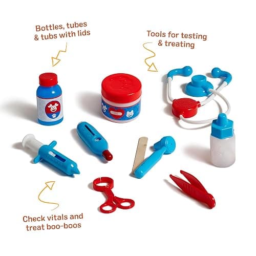 Melissa & Doug Examine and Treat Pet Vet Play Set, 24-Piece Animal Doctor Playset with Dog & Cat Plushies, Pet Doctor Kit & Accessories, Preschool Toys for Girls & Boys Ages 3+ thumbnail 4
