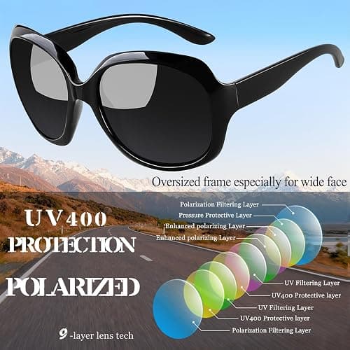 Joopin Oversized Sunglasses Womens Trendy Polarized Large Driving Sun Glasses Ladies UV Protective Big Sunnies Shades thumbnail 4