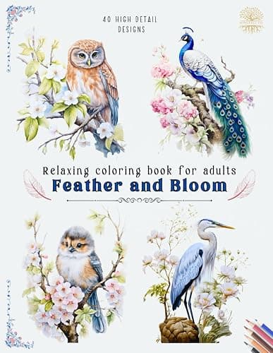 Feather and Bloom Coloring Book - Image 1