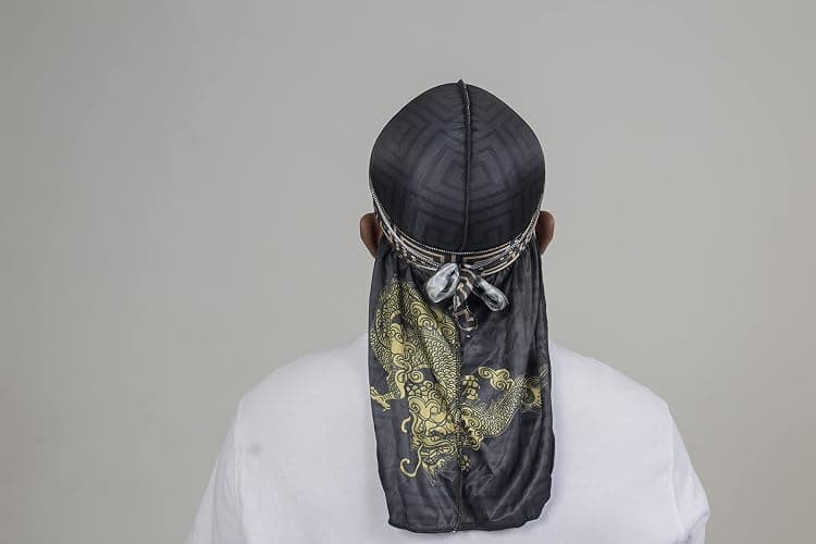 4PCS Silky Durags for Men 360 Waves, Designer Do Rag, 1 Wave Cap thumbnail 2
