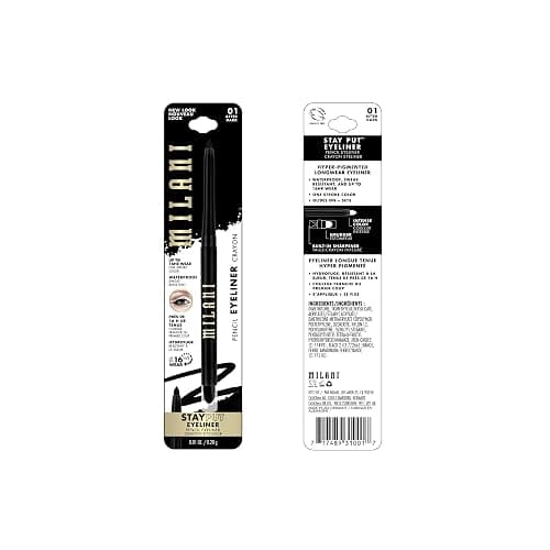 Milani Stay Put Eyeliner - After Dark (0.01 Ounce) Cruelty-Free Self-Sharpening Eye Pencil with Built-In Smudger - Line & Define Eyes with High Pigment Shades for Long-Lasting Wear thumbnail 2