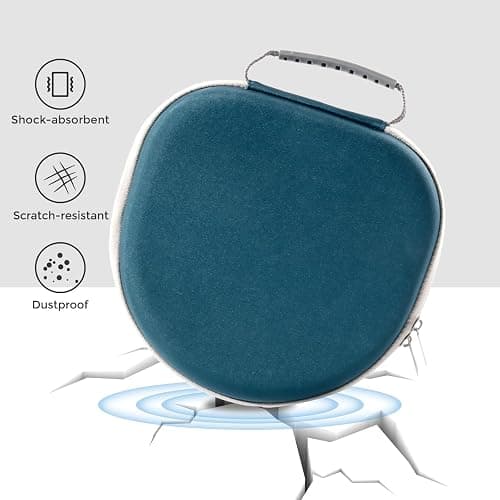 ProCase Hard Case for AirPods Max, Travel Carrying Headphone Case with Silicone Earpad Cover & Mesh Pocket, AirPods Max Protective Portable Storage Bag -DarkGreen thumbnail 5