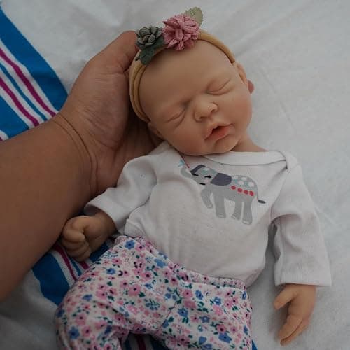 MYREBABY Lifelike Reborn Baby Dolls - 12-inch Full Silicone Newborn Girl, Real Life Baby Dolls with Clothes & Feeding Accessories Set for Kids Age 3+ thumbnail 3