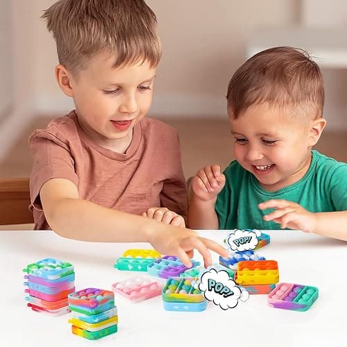 Pop Fidget Toys Bulk Its Party Favors for Kids 4-8 8-12 30 Pack Mini Pop Keychain It Small Fidgets for Classroom Prizes School End of Year Student Gifts from Teacher Birthday Goodie Bag Stuffers thumbnail 2
