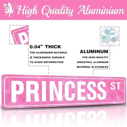 Cute Princess Pink Room Decor Y2K Wall Sign for Teen Girls Cubicle Accessories Aesthetic Posters Dorm Bedroom Decoration, Kawaii, Birthday, Christmas Gifts thumbnail 4