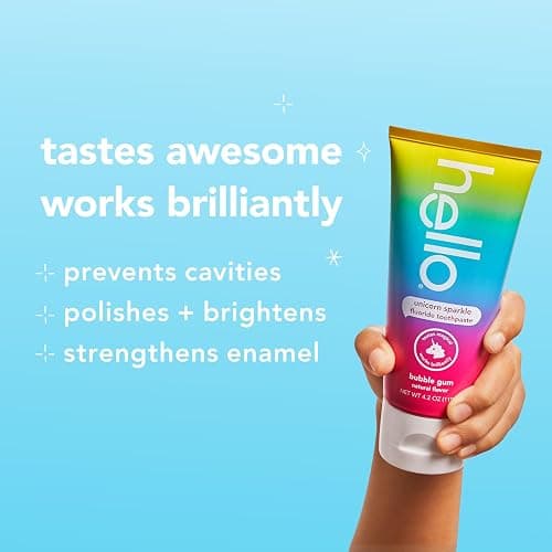 hello Kids Fluoride Toothpaste Variety Pack, 3 Pack, 4.2 oz | Bubble Gum, Strawberry, and Blue Raspberry Flavors, Safe for Kids Ages 2 and Up, Prevents Cavities, Polishes, and Brightens thumbnail 3