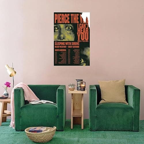 Pierce The Veil By I CAN’T HEAR YOU WORLD TOUR 2025 Canvas Poster Print Wall Art Decor Paintings for Living Room Bedroom Decoration Unframe-style 12x18inch(30x45cm) thumbnail 4