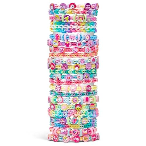 Rainbow Loom® Pretty Pastels, Beadmoji, Bracelet Making Kit for Girls - Includes Speed Loom™ and Dual Hook for Twice The Fun - Create Personalized Bracelets, Ages 7+ thumbnail 4