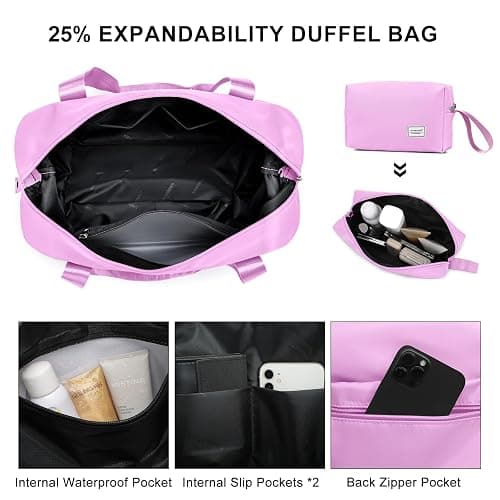 LARVENDER Luggage Sets 3 Piece, Expandable Hardside PP Carry On Luggage Suitcase with 360° Spinner Wheels TSA Lock Suitcase Set for Women Men, Neon Pink thumbnail 4