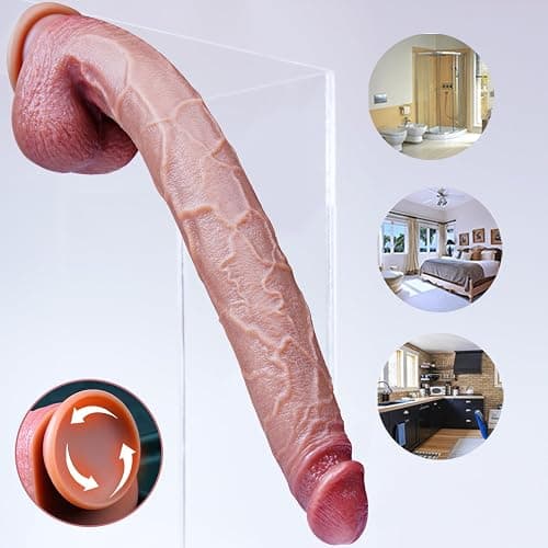 42cm Extra Long Dildo, Realistic Giant Anal Dildo, Soft Dual-Density Silicone Dildo, Huge Dildo, Powerful Suction Cup, XXL Large Dildo, Thick G-Spot Dildo Sex Toy, Suitable for Women/Men/Couples thumbnail 4