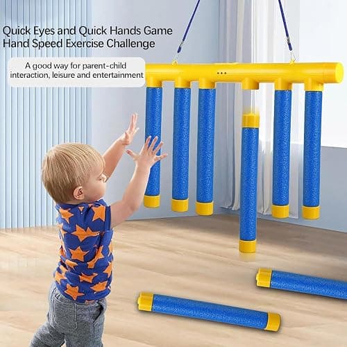 Upgrade Reflex Challenge Game - Drop The Stick, Catch All Drop Sticks Game, Hand Challenge, Hand Eye Coordination Reaction Training Toy, Adjustable Speed thumbnail 7