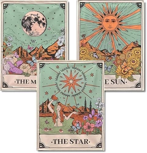 WUDWL Square Diamond Painting Kits Square Drill Diamond Painting,Square Diamond Art,3 Pack Sun Moon and Stars DIY Gem Art Kits for Adults and Crafts for Gifts and Home Wall Decor 12x16inch - Image 1