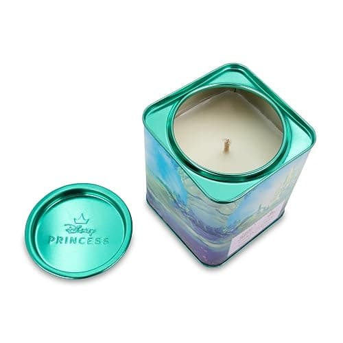 Disney Princess Home Collection Ariel 11-Ounce Scented Tea Tin Candle with Coral Flower Fragrance | 28-Hour Burn Time | Home Decor Housewarming Essentials, The Little Mermaid Gifts and Collectibles thumbnail 2